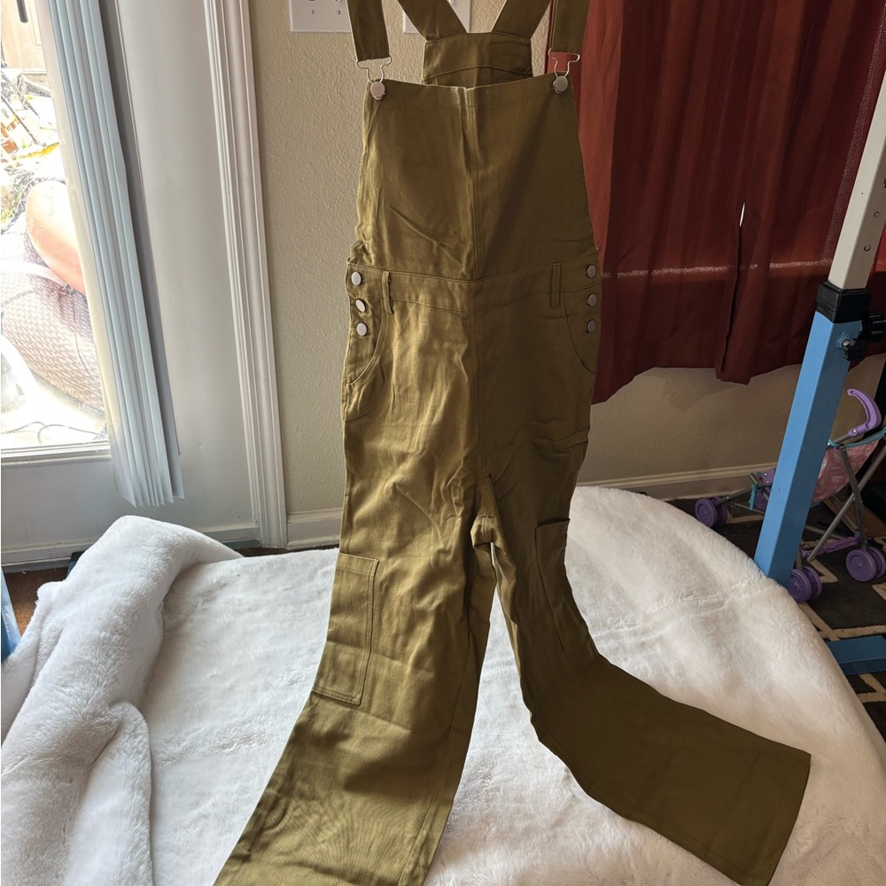Olive Green Overalls